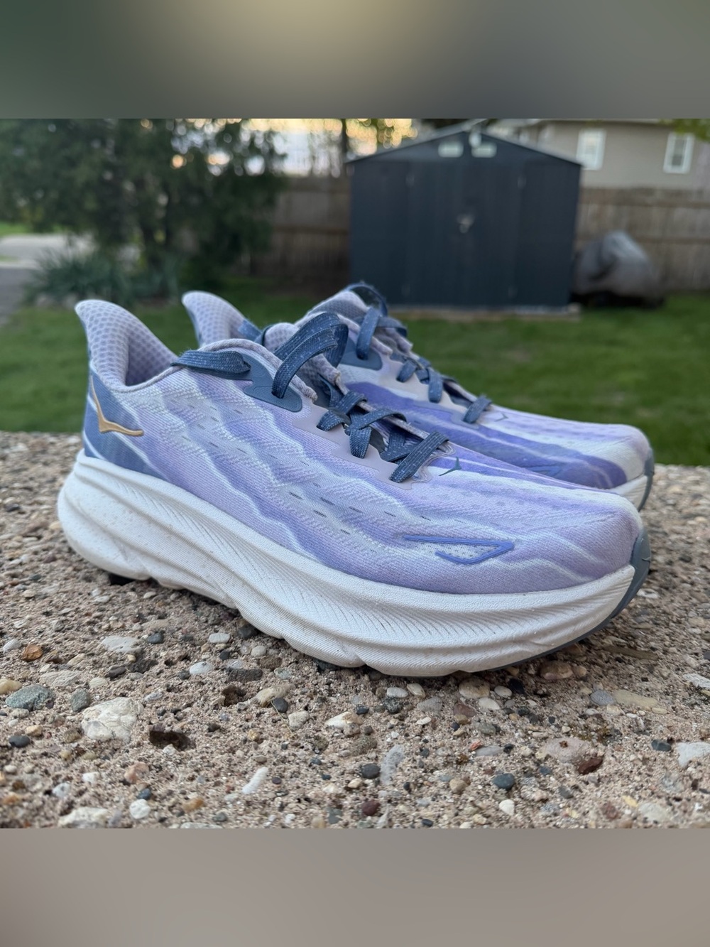 HOKA Free People Clifton 9 Womens Lavender Running Shoes